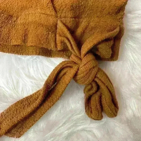 Madewell Texture & Thread Wrap Shirt small Terra Cotta V-Neck Orange New NWOT - Picture 7 of 7